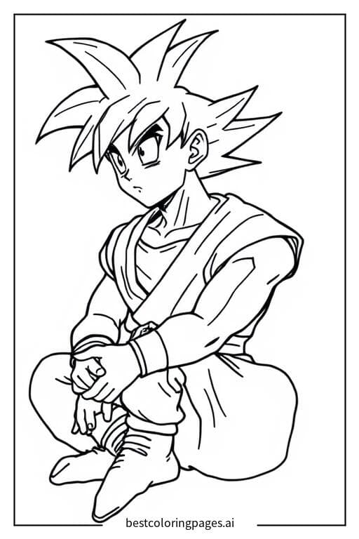 Sitting Goku