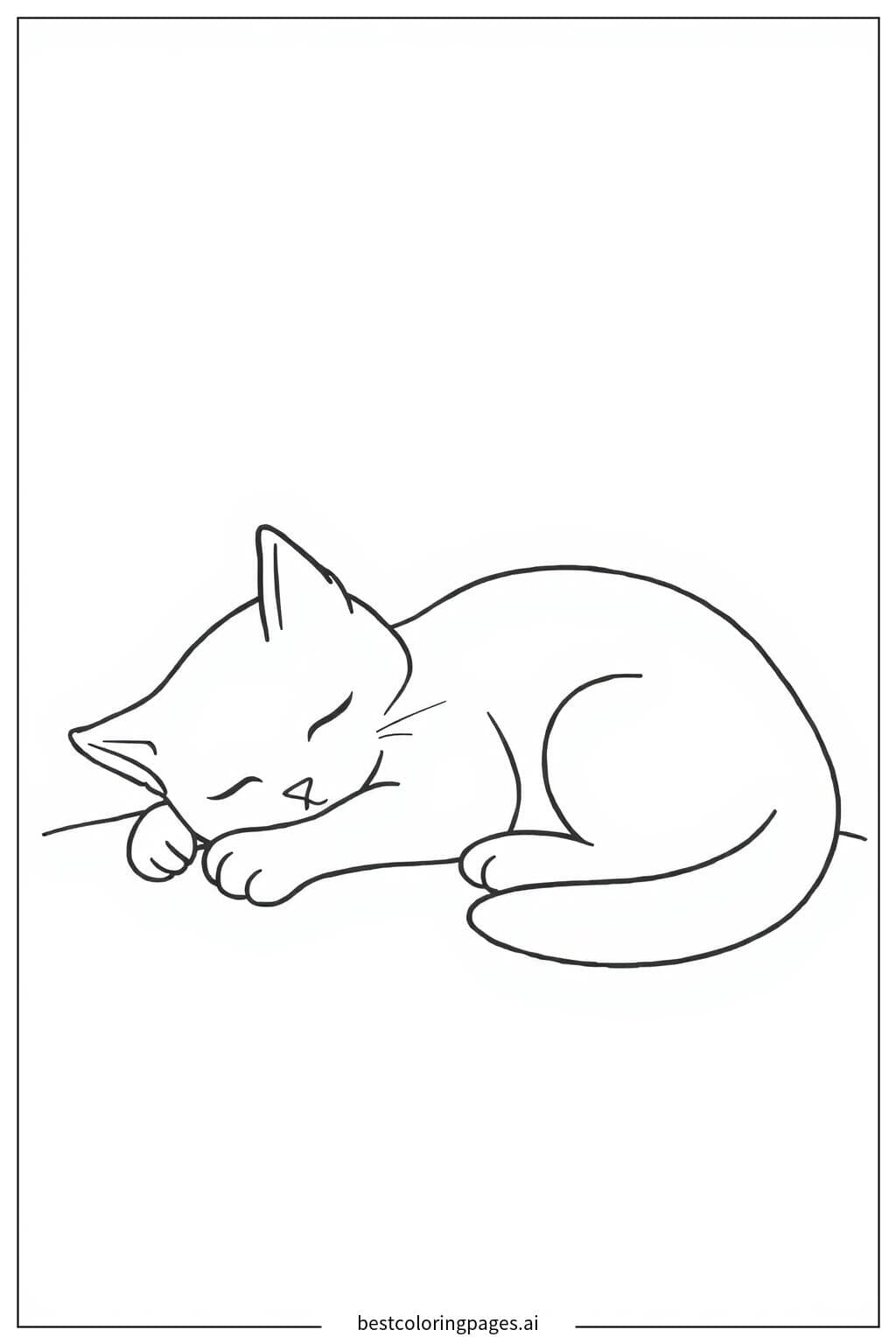 Sleeping Cat Silhouette