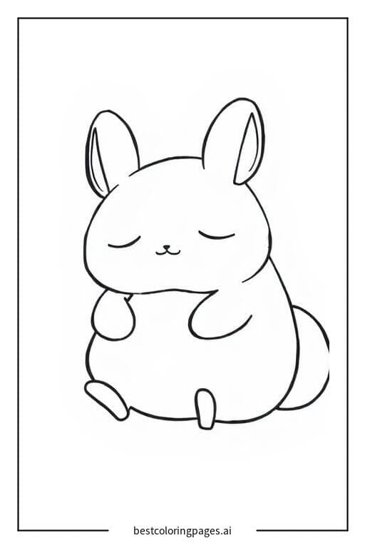 スヤスヤシナモロール のぬりえ
