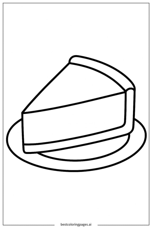Disegni di Fetta di cheesecake da Colorare