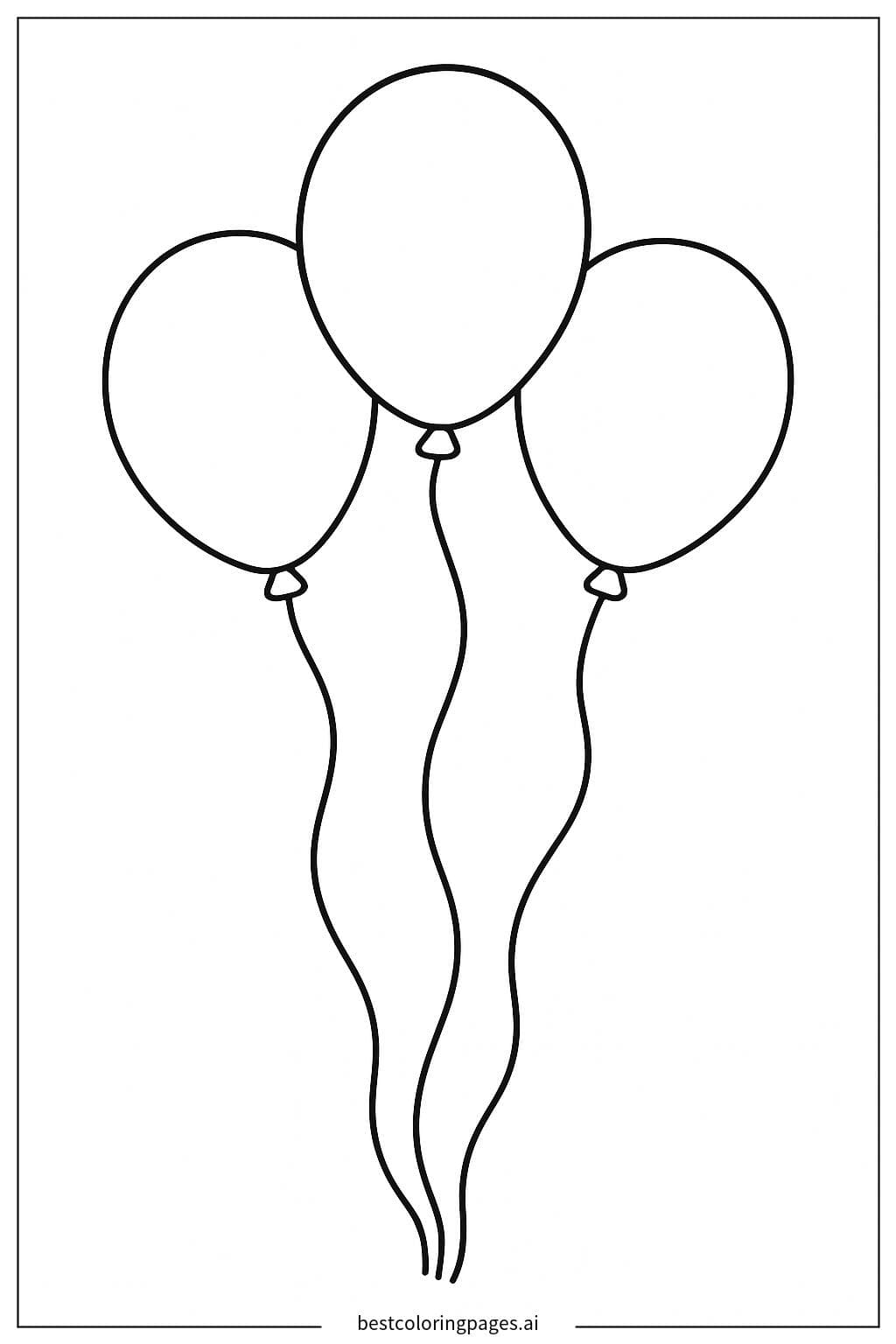Pequeño grupo de tres globos