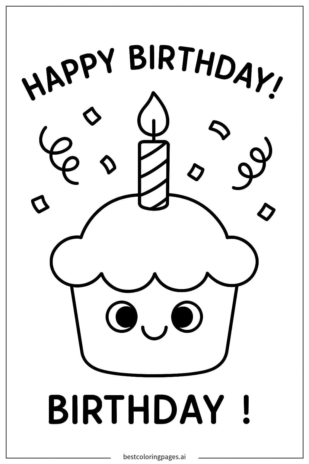 생일 컵케이크 그리는 법