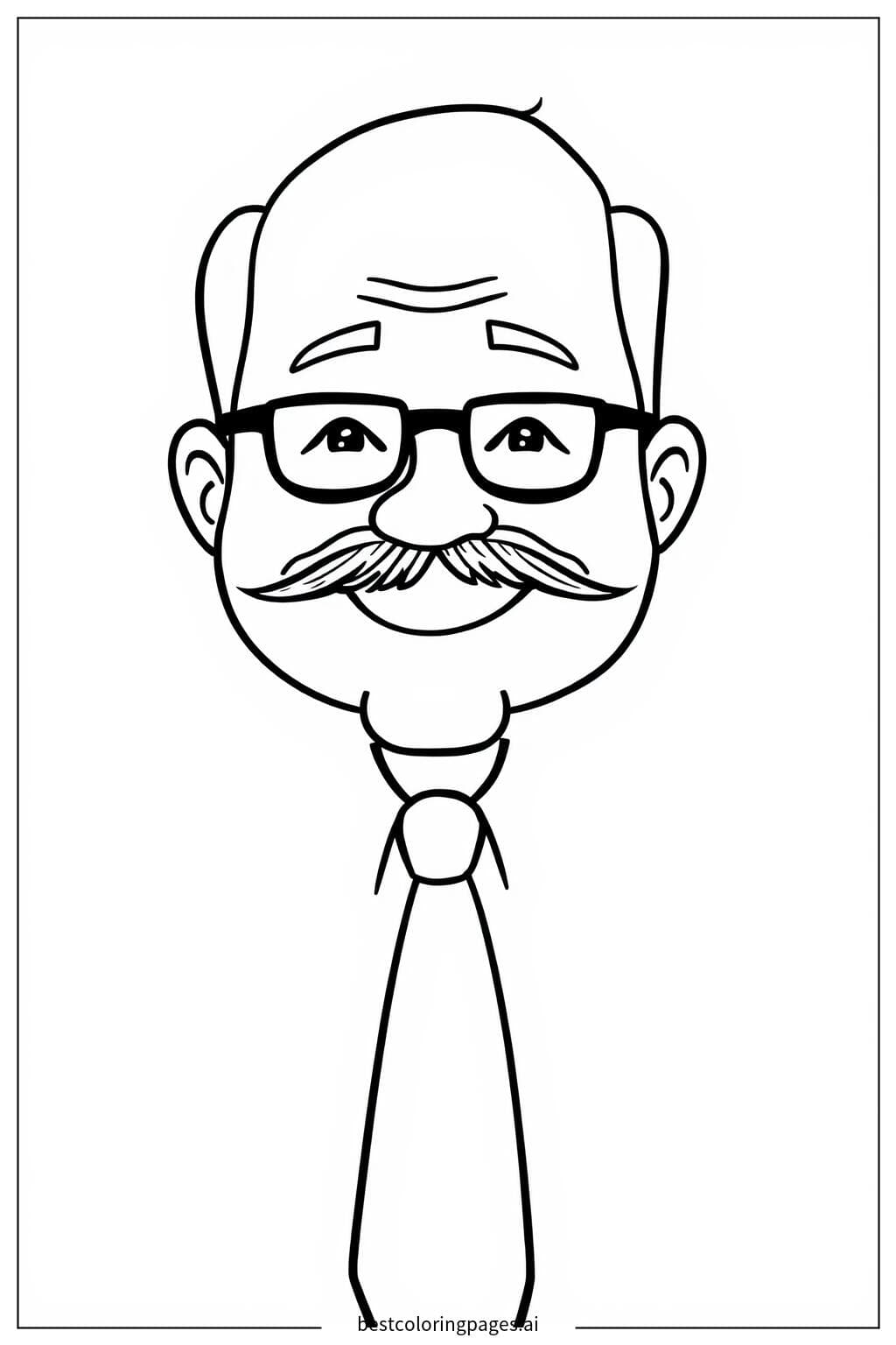 Papá sonriente con corbata
