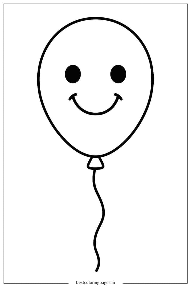 Dibujos de Globo sonriente para Colorear