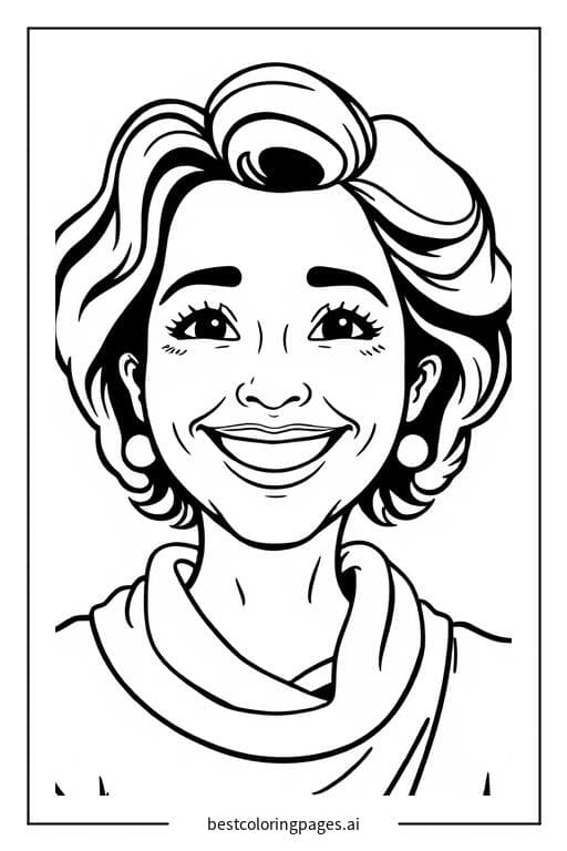 Dibujos de Madre sonriente para Colorear