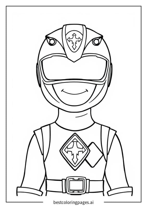 Coloriage Ranger souriant