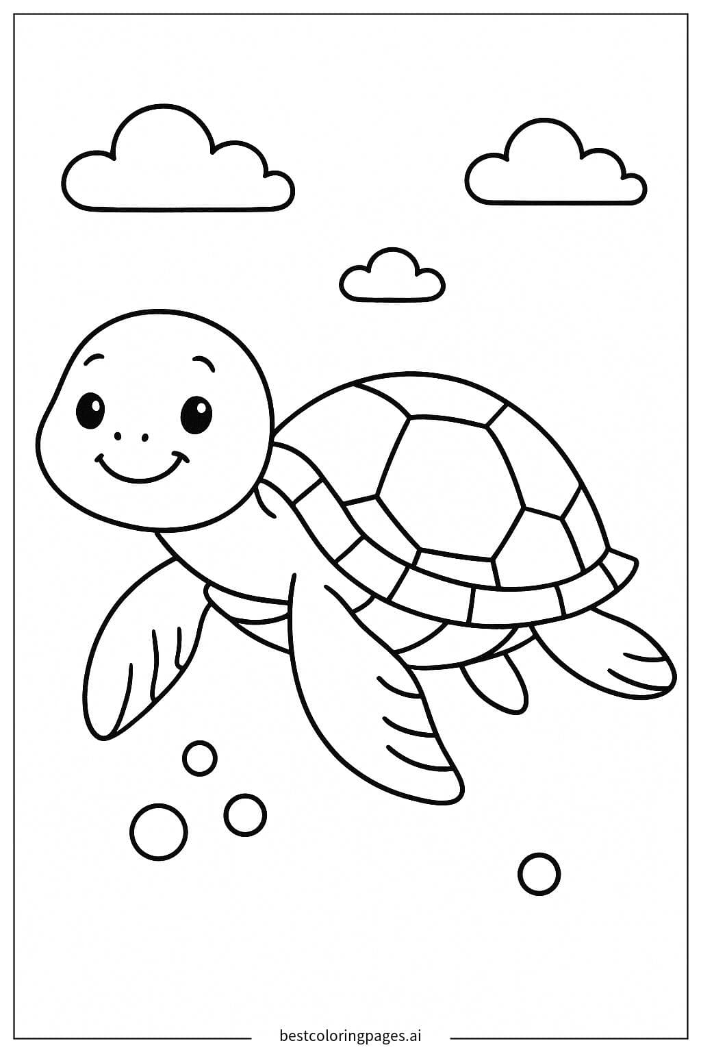 Tortue de Mer Souriant
