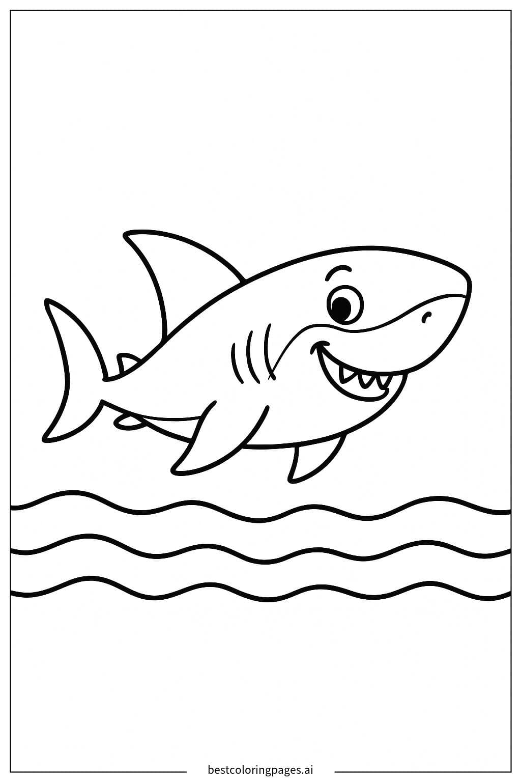 Smiling Shark in the Ocean