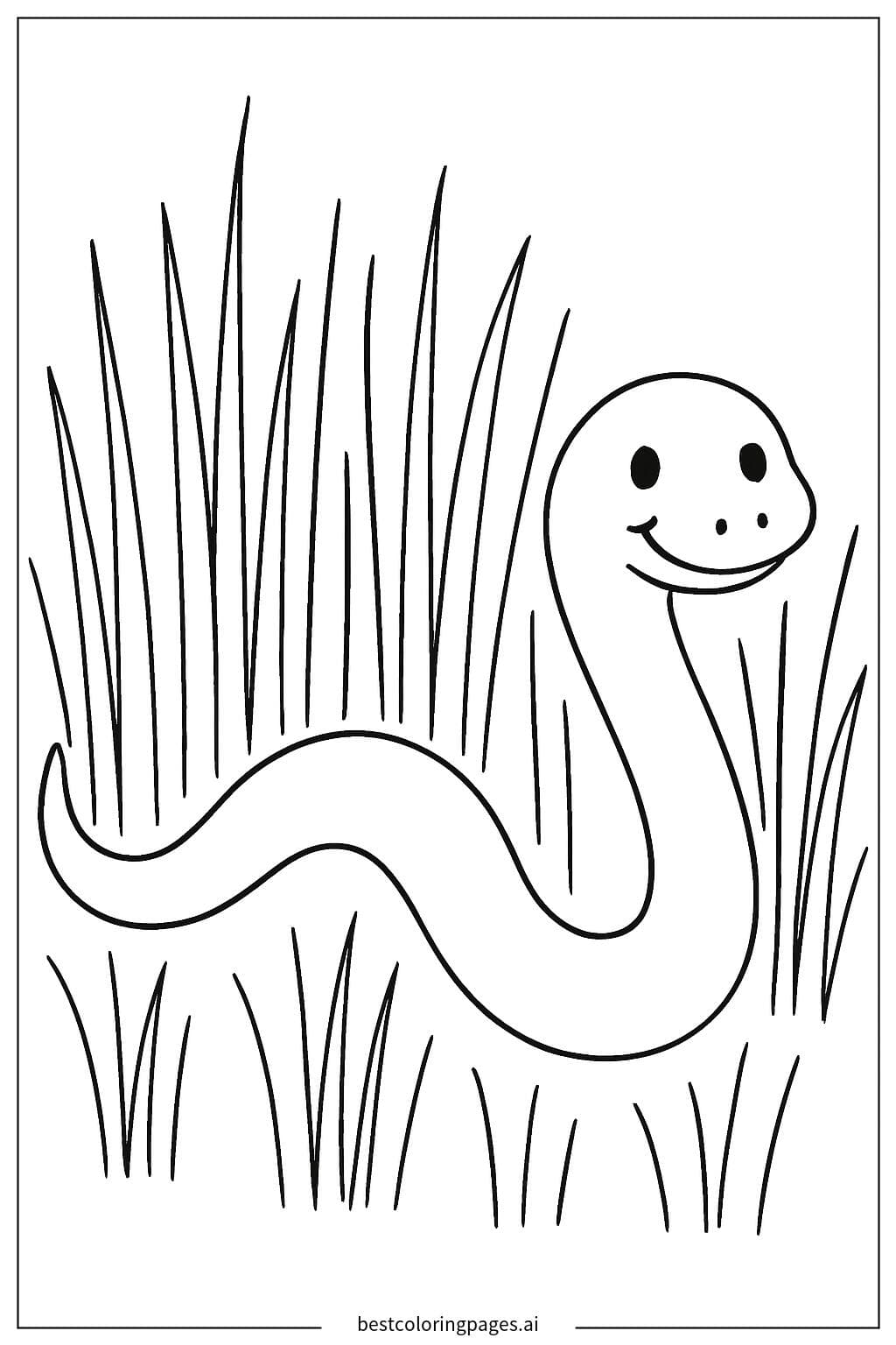 Snake Slithering Through the Grass