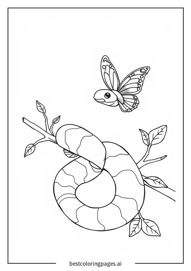Snake with a Butterfly