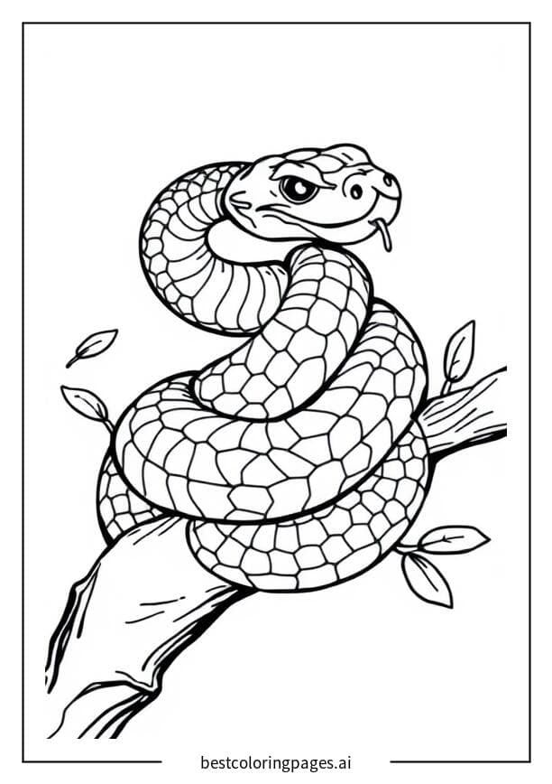 Snake Hugging a Branch