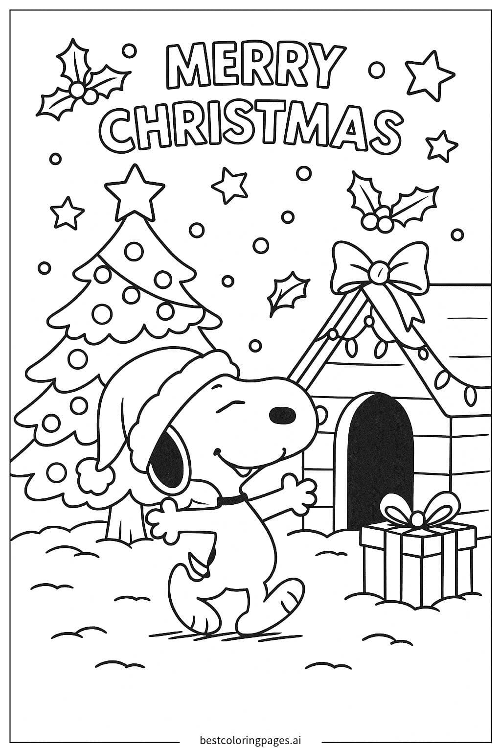 Snoopy Celebrando la Navidad