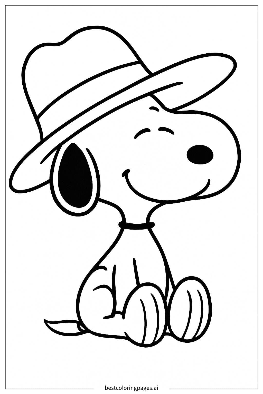 Snoopy Wearing a Hat