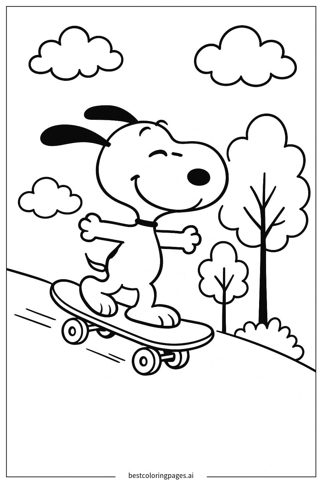Snoopy Skateboarding Adventure