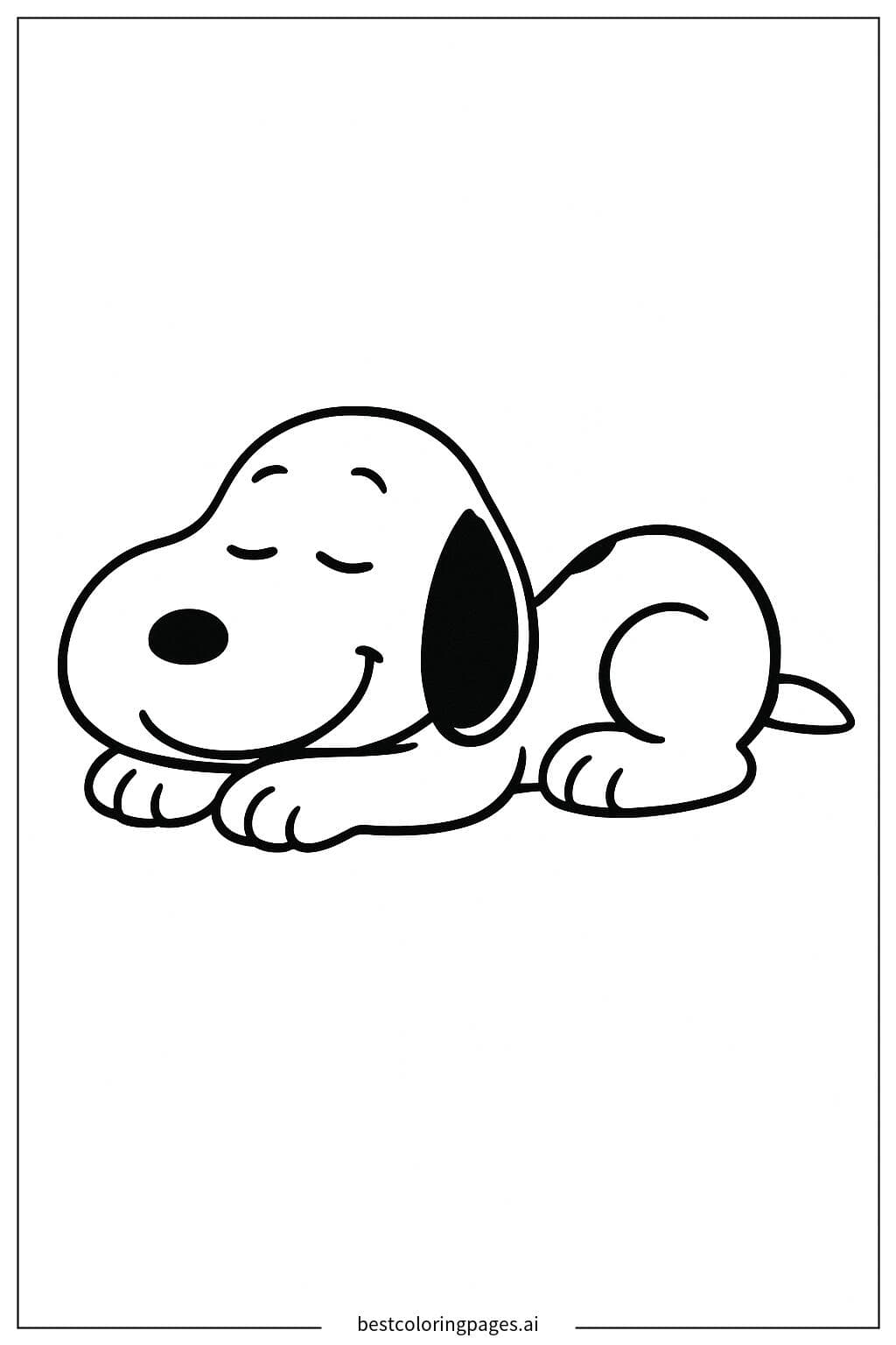 Snoopy Sleeping with a Smile