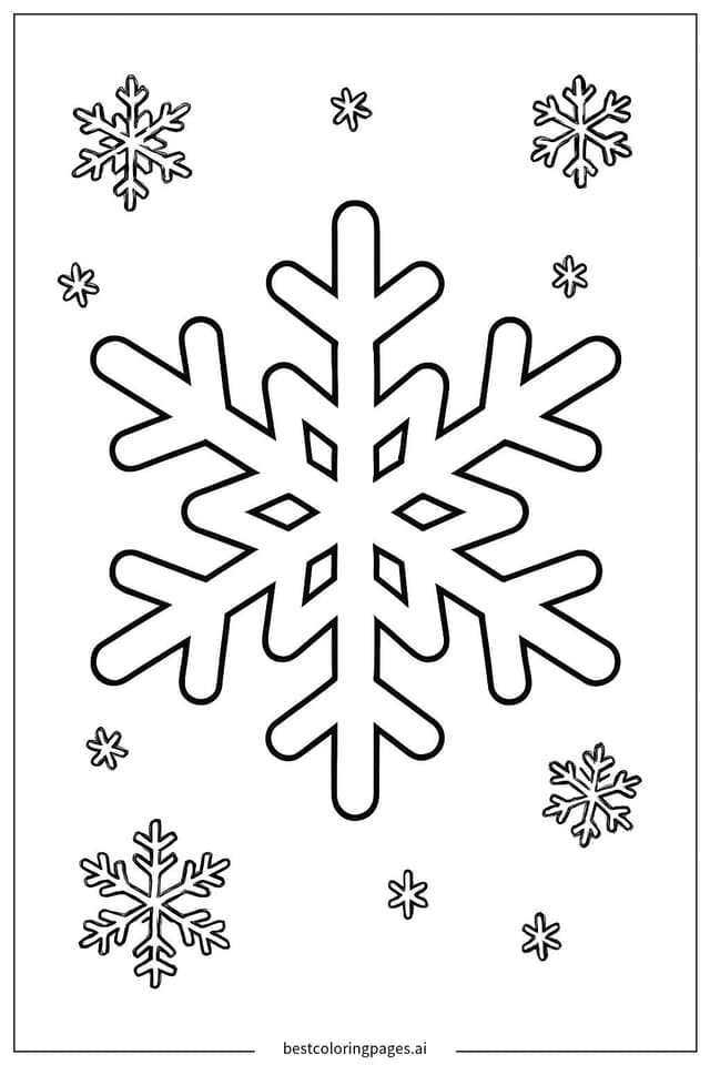 雪花圖案 著色圖