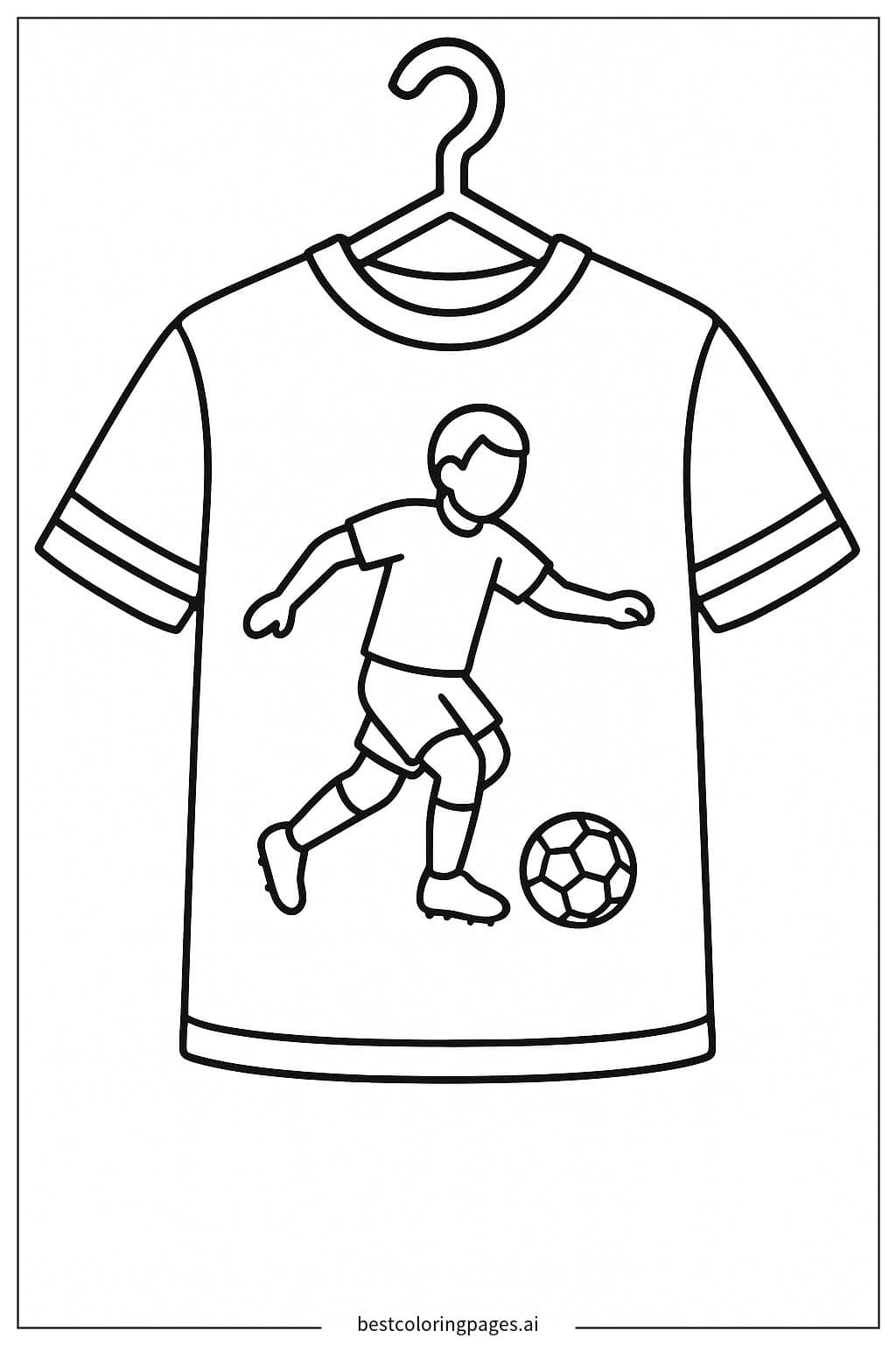 Soccer Jersey on a Rack Coloring Page