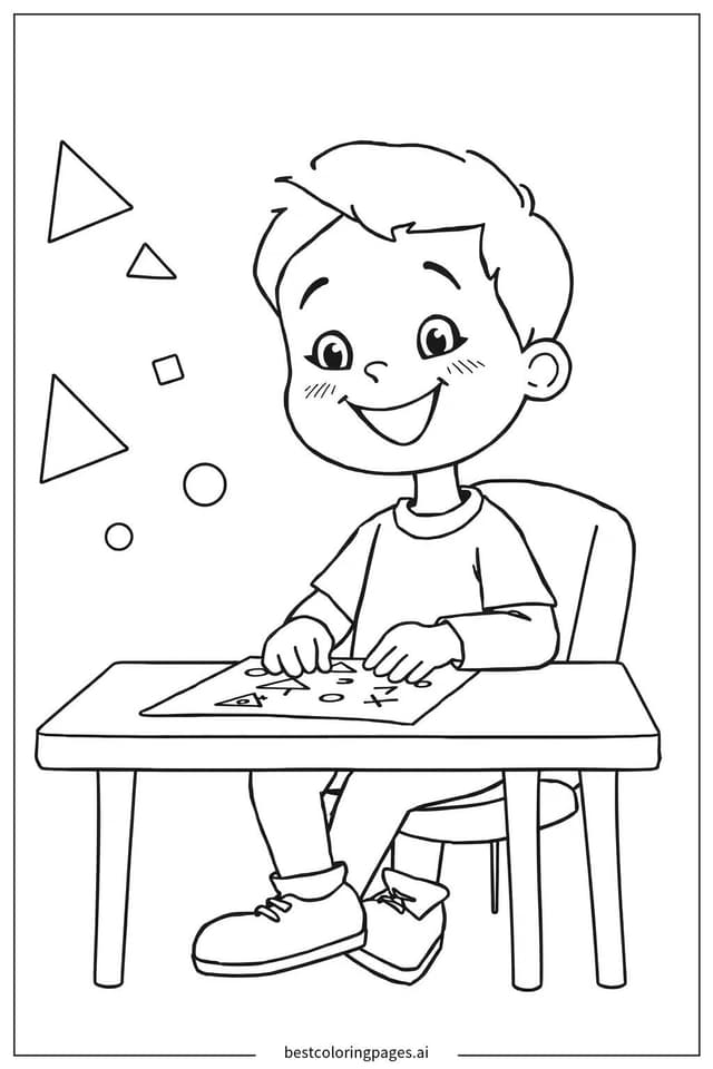 Solving a Simple Math Puzzle Coloring Pages
