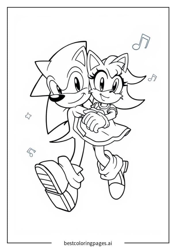 Sonic che balla con Amy