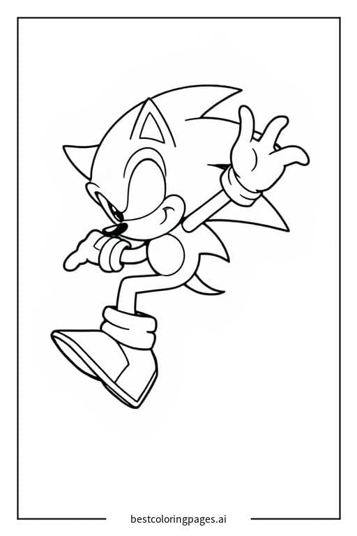 Sonic Jumping Coloring Pages