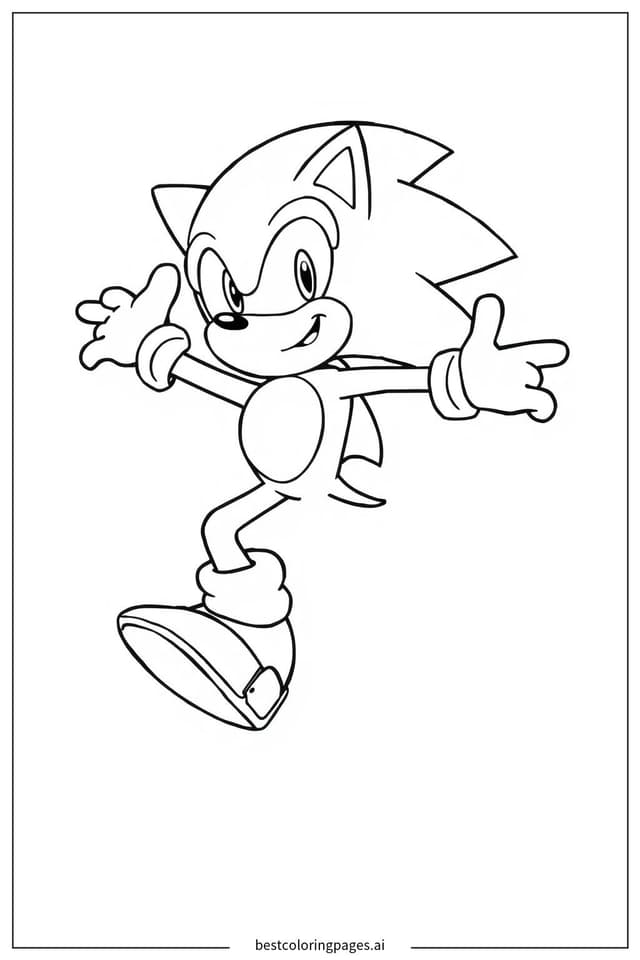 Tranh tô màu Sonic Nhảy Cùng Niềm Vui