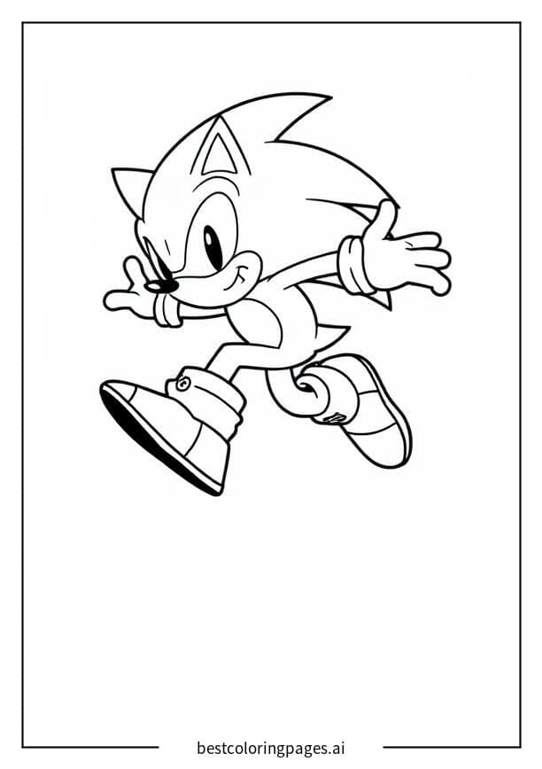 Sonic Jumping Coloring Pages