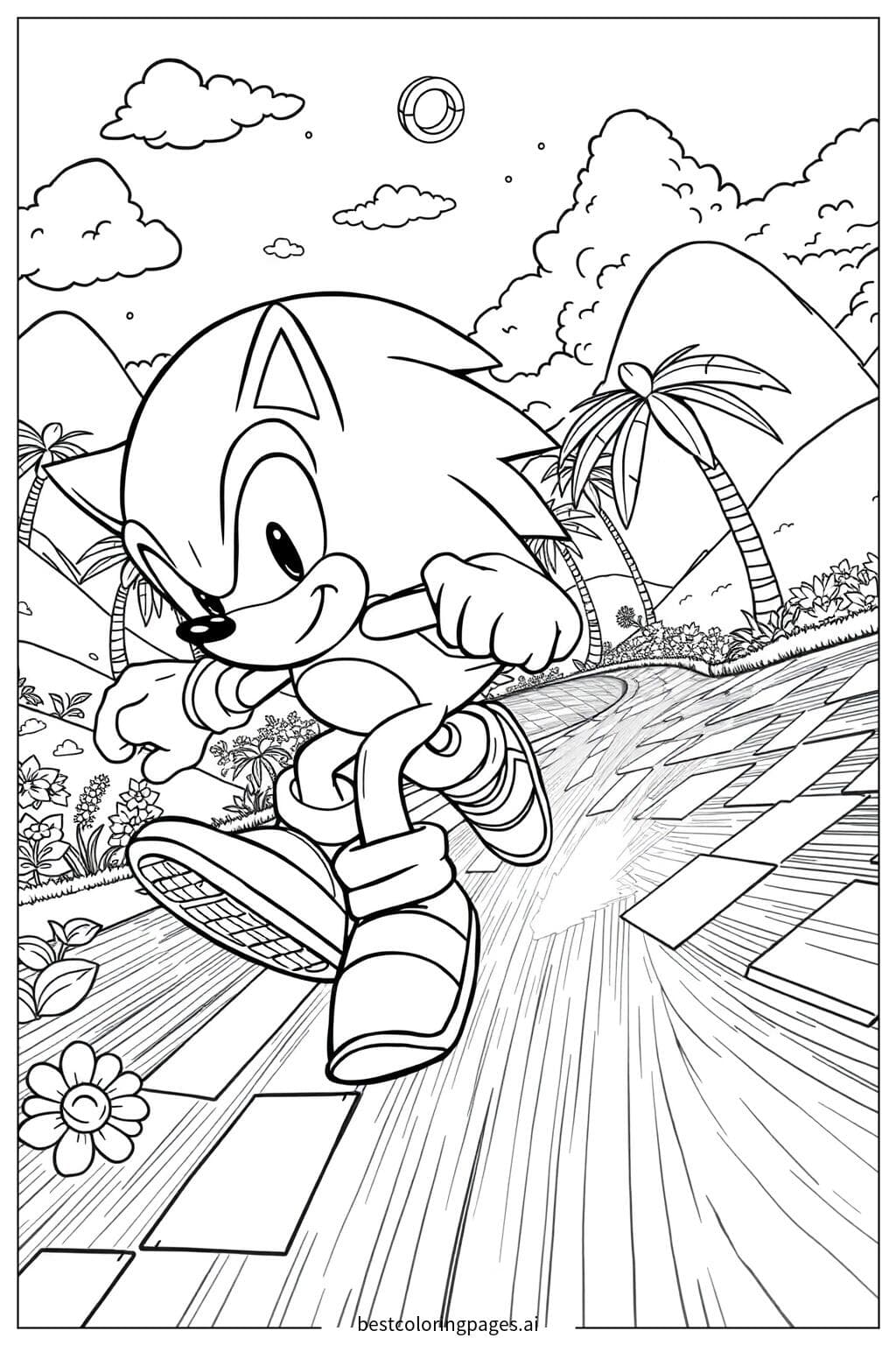 Sonic Racing through Green Hill Zone