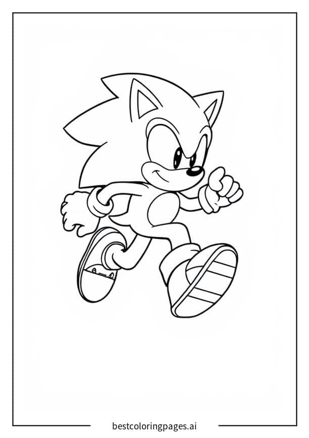 Sonic Dashing Coloring Pages