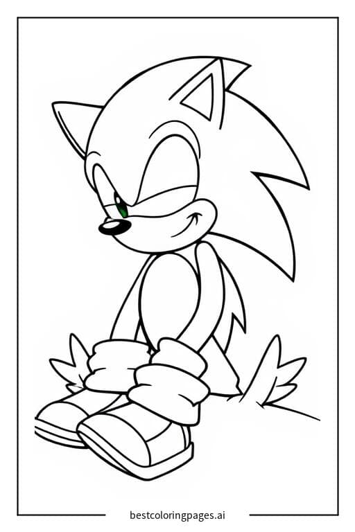 Sonic Chilling Out Coloring Pages