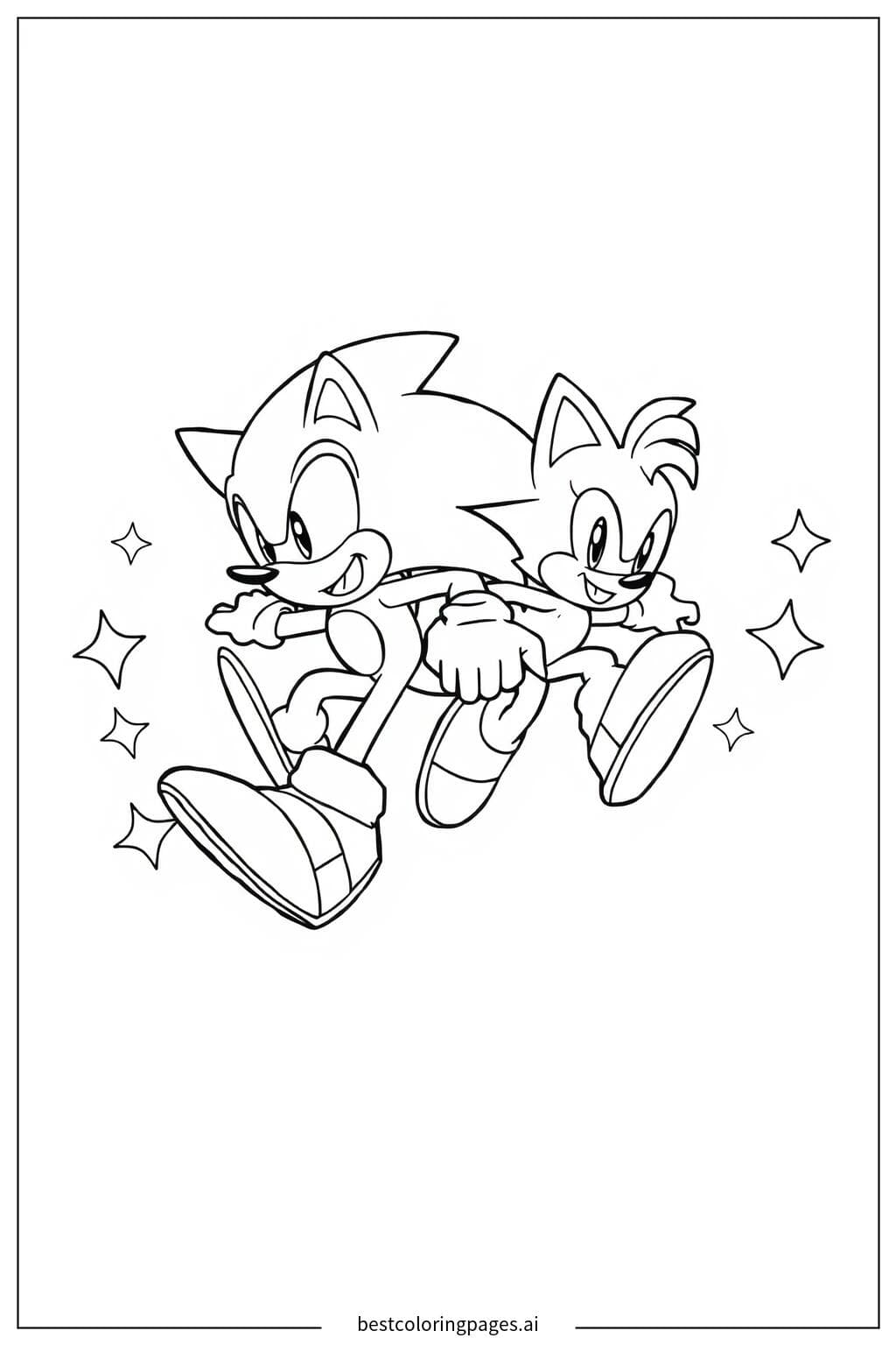 Sonic et Tails en action