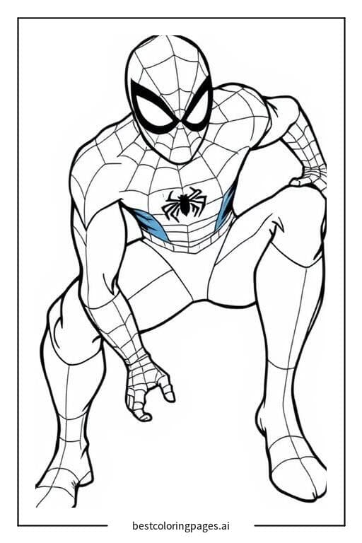 Spiderman in Sprungposition