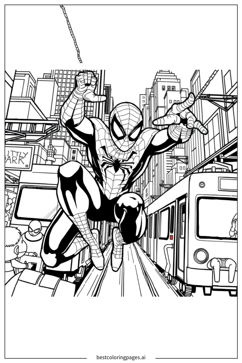 Spiderman Saves the Day on the Train