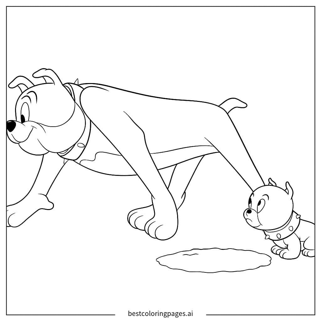 Spike y Tyke caminando