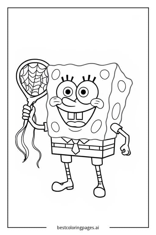SpongeBob with a Jellyfish Net