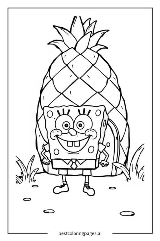 SpongeBob in his Pineapple House