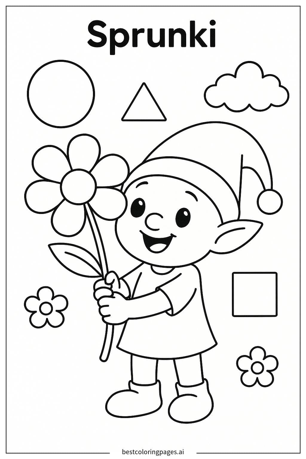 Sprunki with a Flower