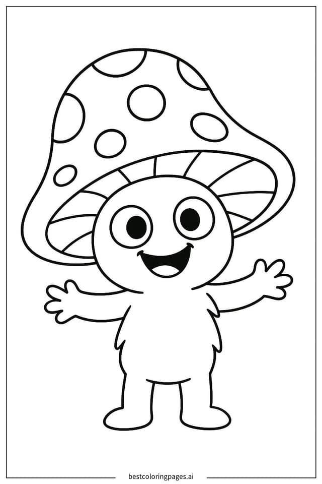 Sprunki in a Quirky Hat Coloring Page