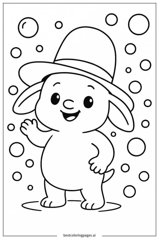 Sprunki's Hat Adventure Coloring Page