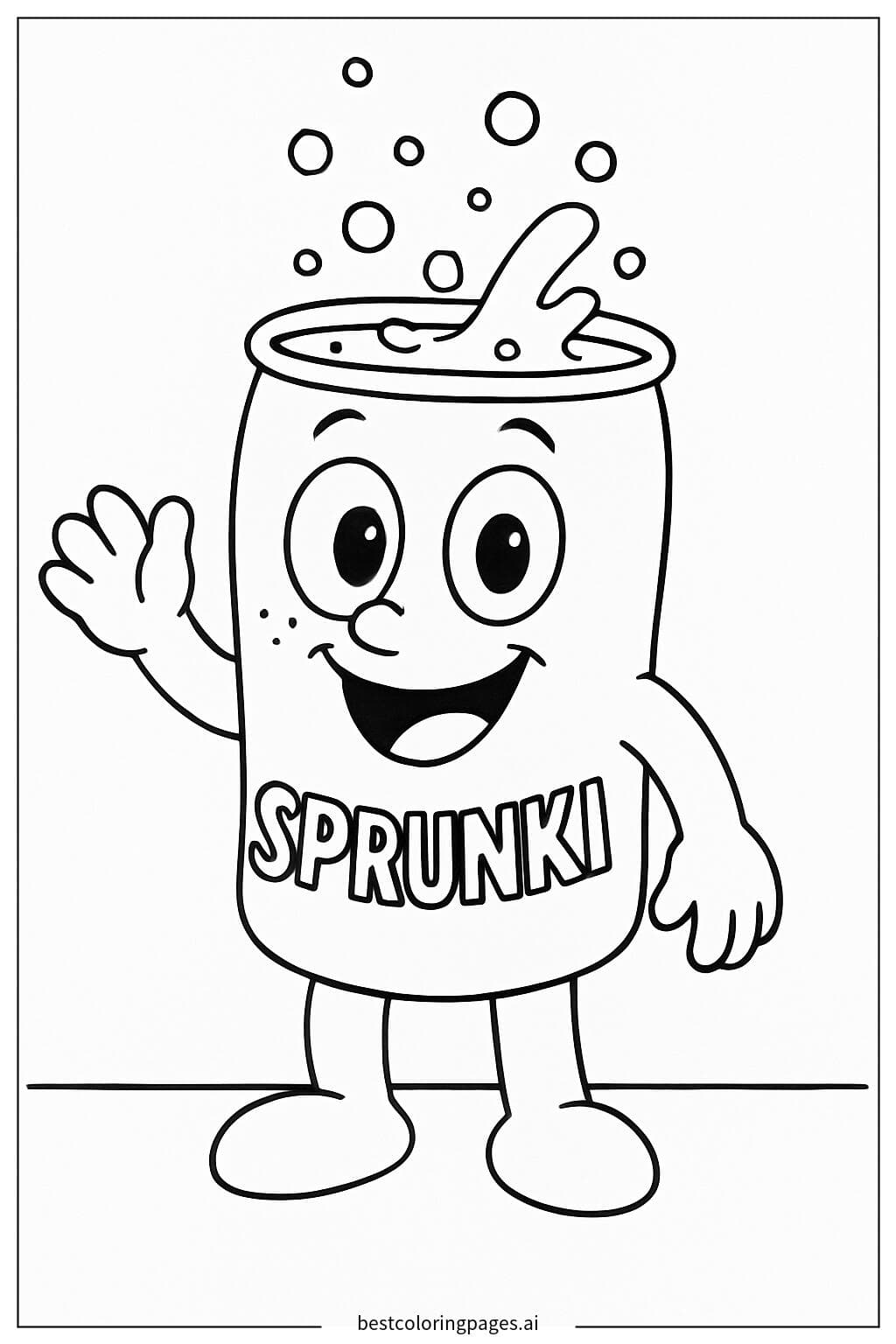 Sprunki Melambai dengan Senyuman Lebar
