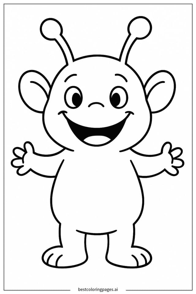 Sprunki's Joyful Smile Coloring Page