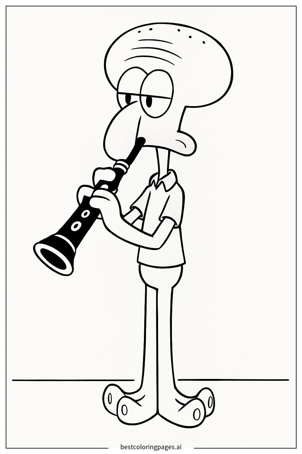 Squidward Playing the Clarinet