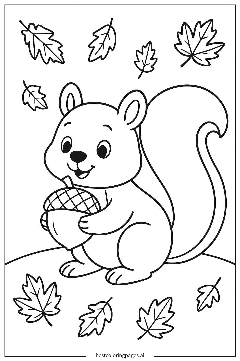 Eichhörnchen mit Nuss