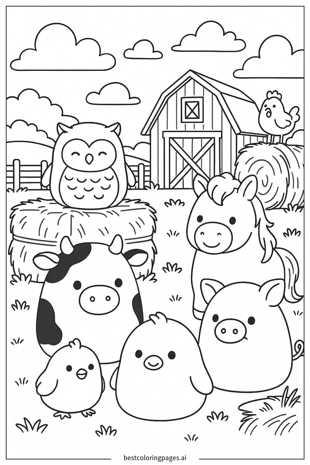 Diversión en el Día de Granja de Squishmallow