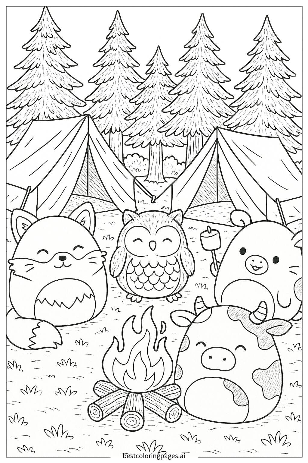 Petualangan Berkemah Squishmallows