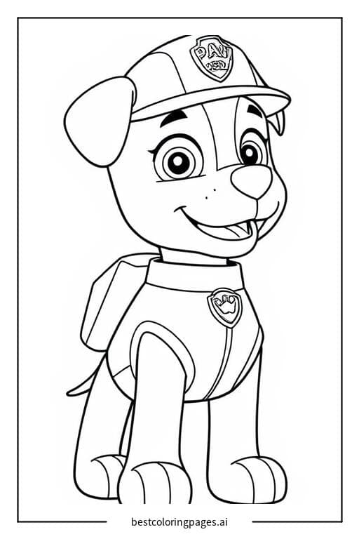 Coloriage Membre debout de la Pat' Patrouille