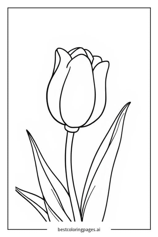 Stille Tulpe Ausmalbilder