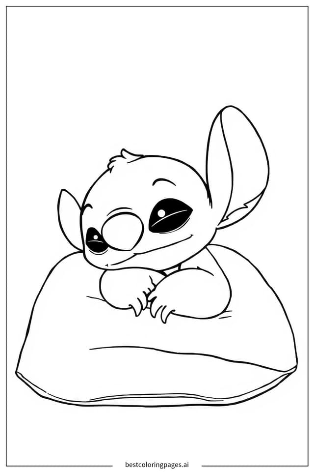Dibujos de Stitch Durmiendo para Colorear