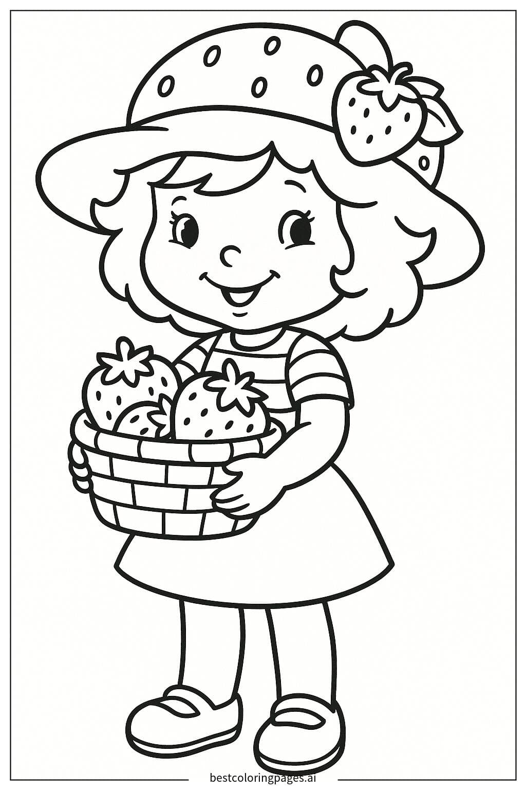 Strawberry Shortcake Holding a Basket