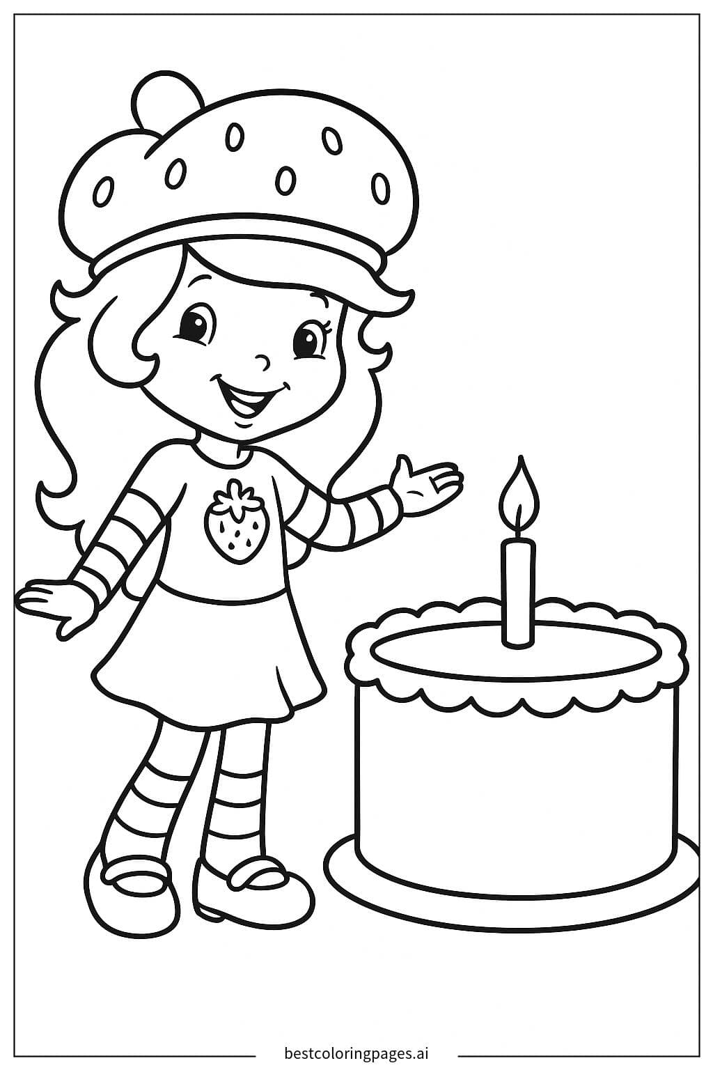 Strawberry Shortcake Celebrates with a Cake