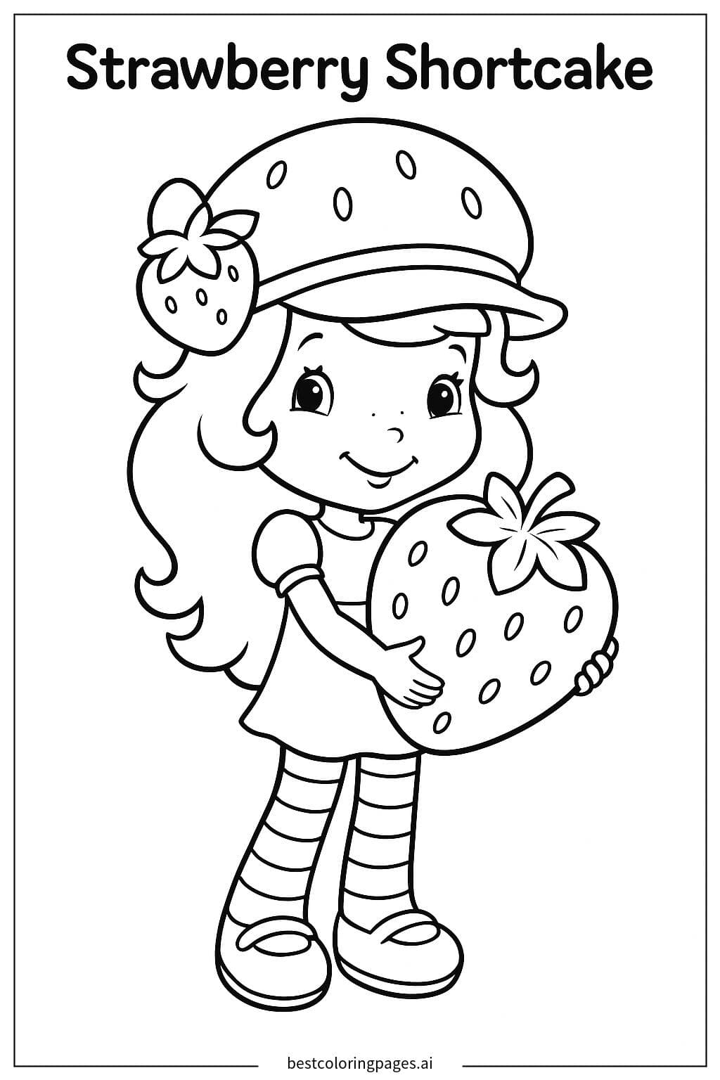 Strawberry Shortcake Holding a Strawberry